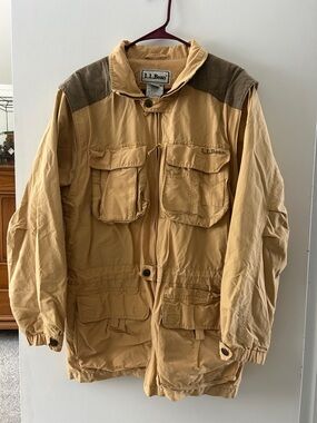 L.L.Bean Tan Lightweight Nylon Zip Jacket